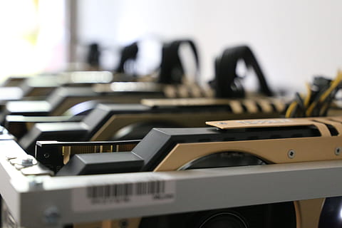 silver and black mining rig, ethereum, market, digital, blockchain HD wallpaper