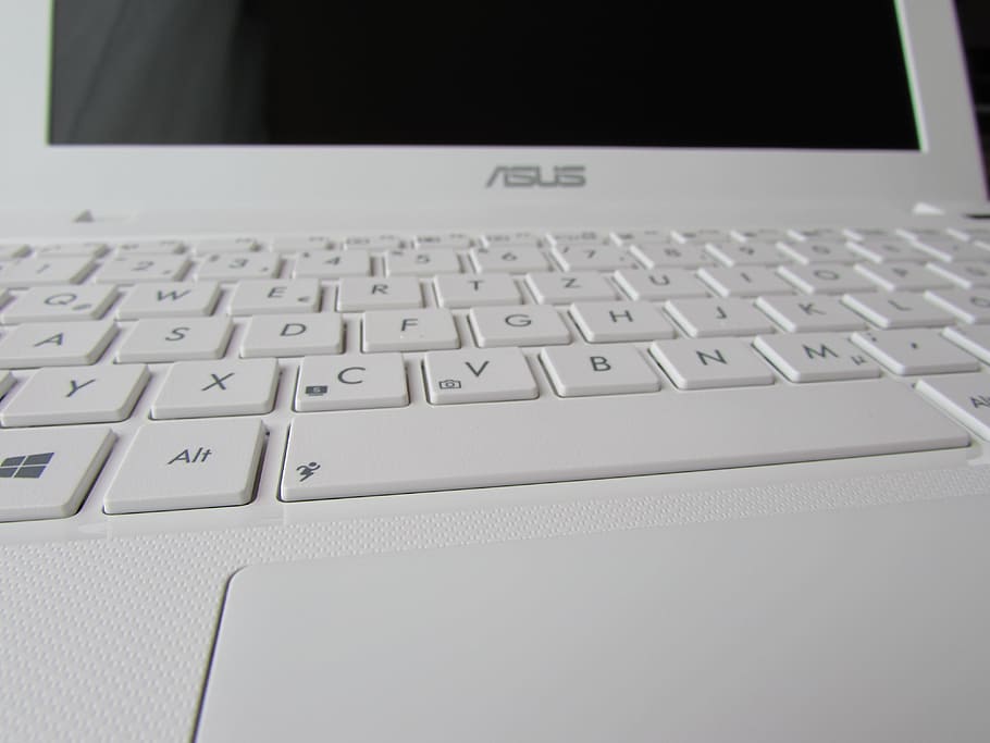 white Asus laptop computer, Notebook, Netbook, Keys, keyboard HD wallpaper