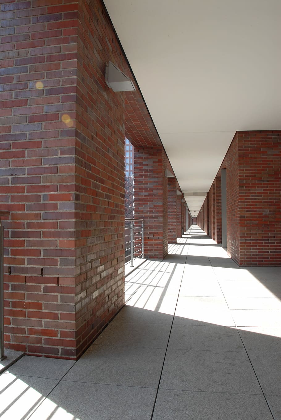 Architecture, Shadow Play, Gang, brick wall, door, built structure HD wallpaper