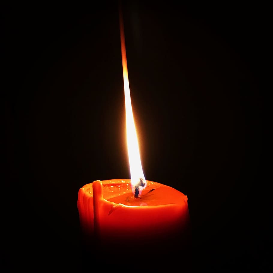 candle, fire, flame, darkness, burns, paraffin, cozy, burning HD wallpaper