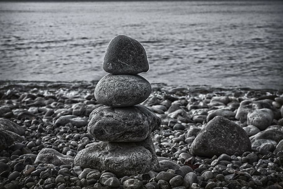 stones, water, wave, beach, pebble, lake constance, solid, rock HD wallpaper