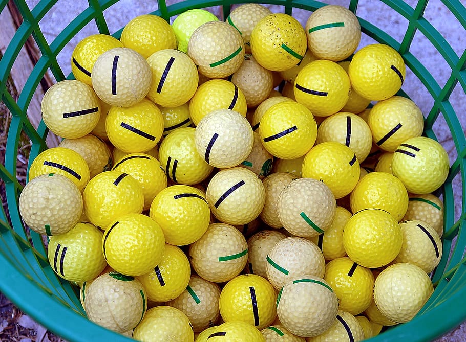 practice, golf balls, driving range, course, sport, leisure HD wallpaper