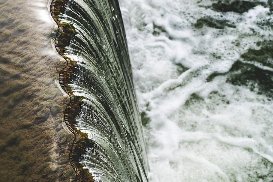 cold, landscape, art, water, abstract, clear, dam, daylight, high angle shot HD wallpaper