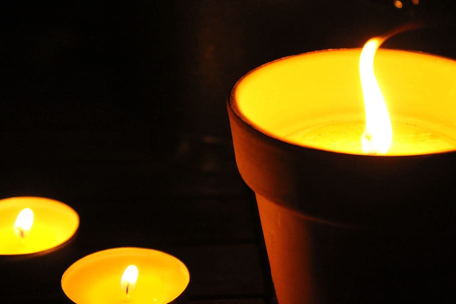 Candles, Light, Flame, Yellow, Evening, night, wax, heat - temperature HD wallpaper
