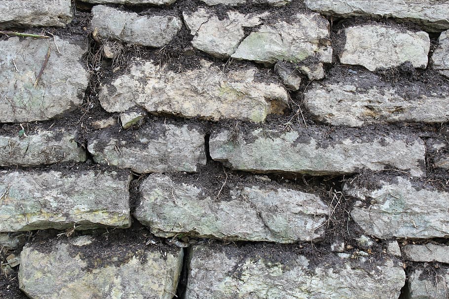 wall, stones, stone wall, background, structure, pattern, grey HD wallpaper