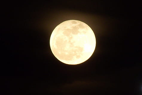 close up photography of full moon, moonlight, sky, night, black HD wallpaper