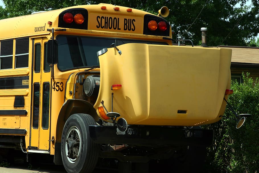 bus, school bus, break down, schoolbus, repair, mode of transportation HD wallpaper
