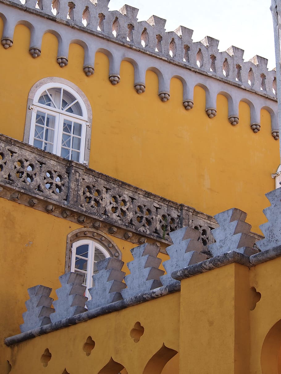 castle, sintra, palace, built structure, architecture, building exterior HD wallpaper