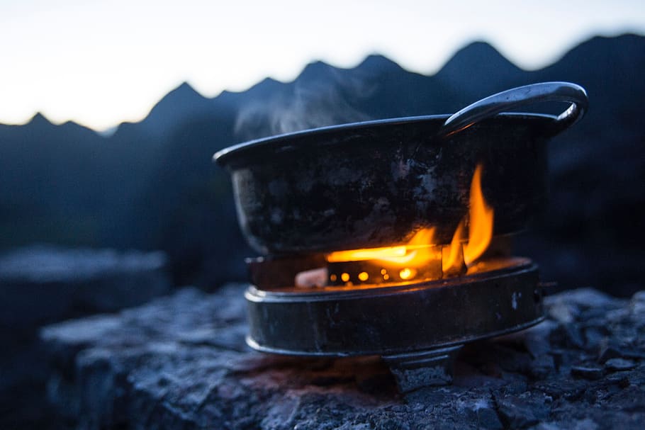 kettle, gas, stove, fire, kitchen, flame, burning, heat - temperature HD wallpaper