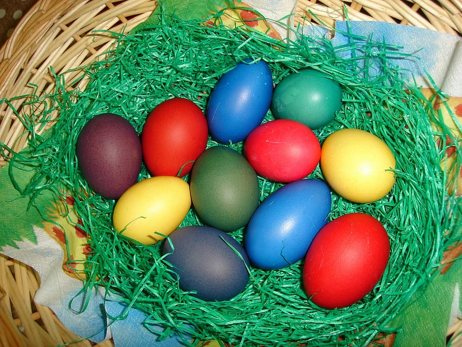 easter, colorful eggs, eat, food, easter egg, multi colored HD wallpaper