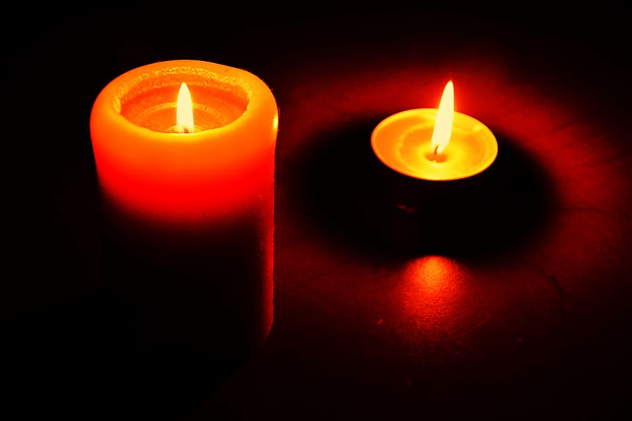 candle, candle flame, burning, fire, red, heat - temperature HD wallpaper