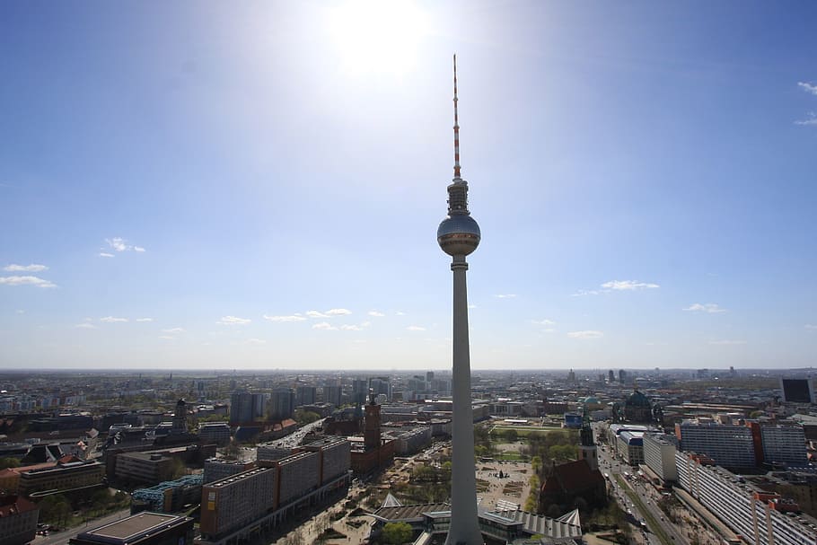 berlin, capital, tv tower, germany, metropolis, underwaygs, HD wallpaper