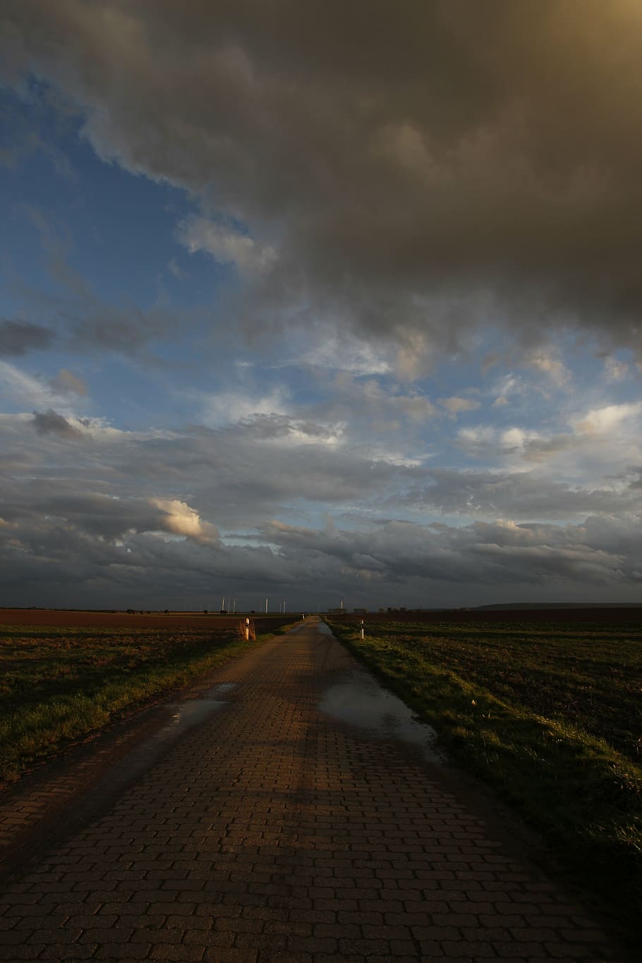 road, away, cloud - sky, direction, environment, landscape HD wallpaper