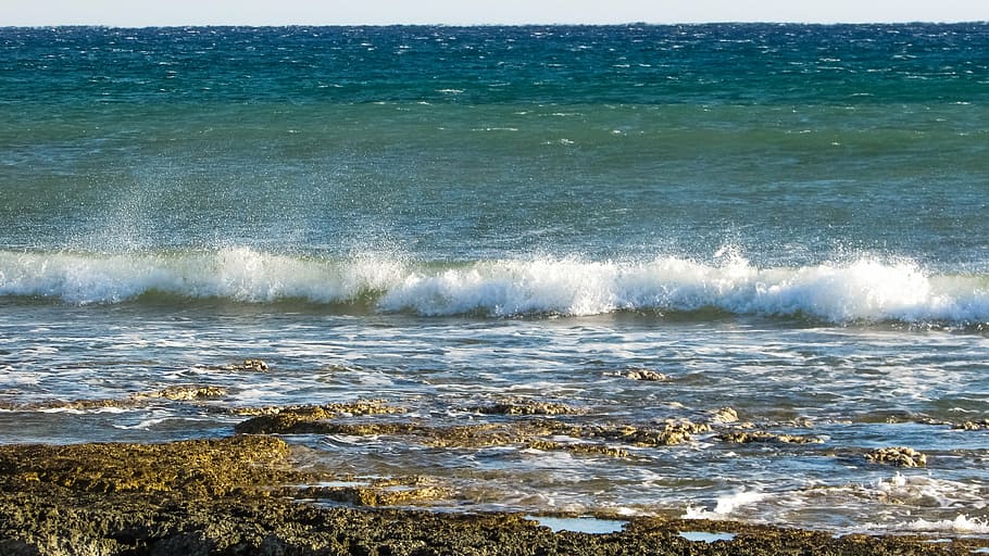 wave, beach, coast, spray, sea, foam, power, energy, seascape HD wallpaper