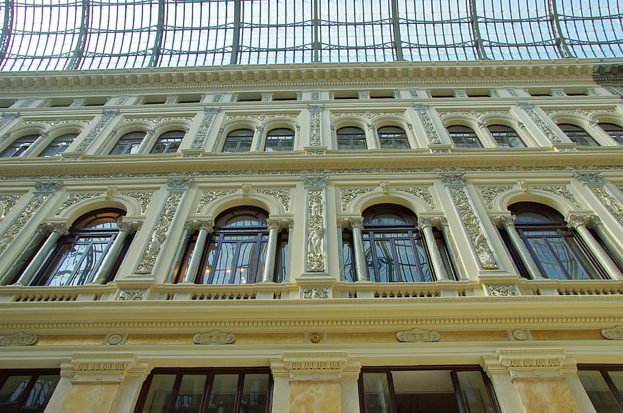 Italy, Naples, Galleria Umberto I, emmanuele rocco, architecture, HD wallpaper