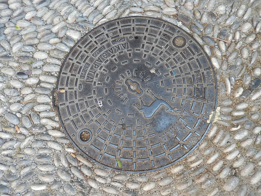 Sewer, Manhole Cover, Grates, sewer grates, no people, directly above