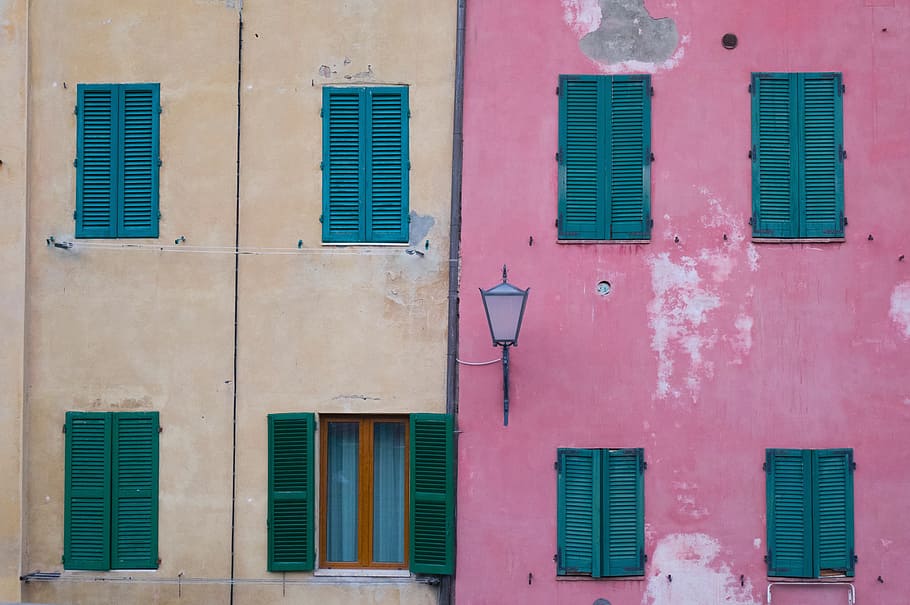 pink, wall, building, design, window, built structure, architecture HD wallpaper