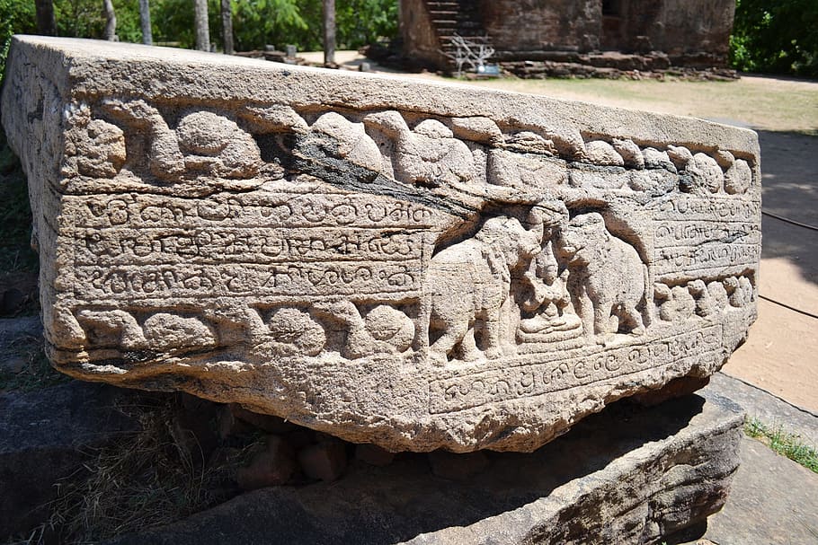 bookstone, sel lipi, largest sel lipi, polonnaruwa, ancient ruins, HD wallpaper