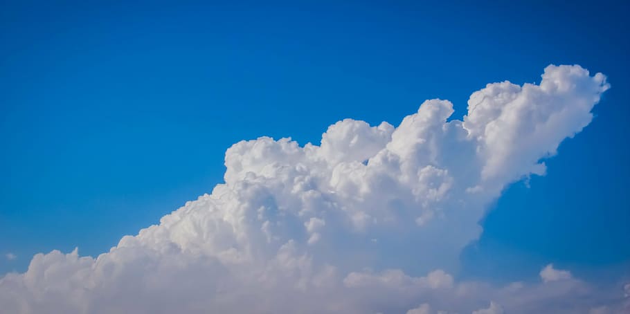 clouds, cumulus, sky, blue, white, blue sky clouds, nature HD wallpaper