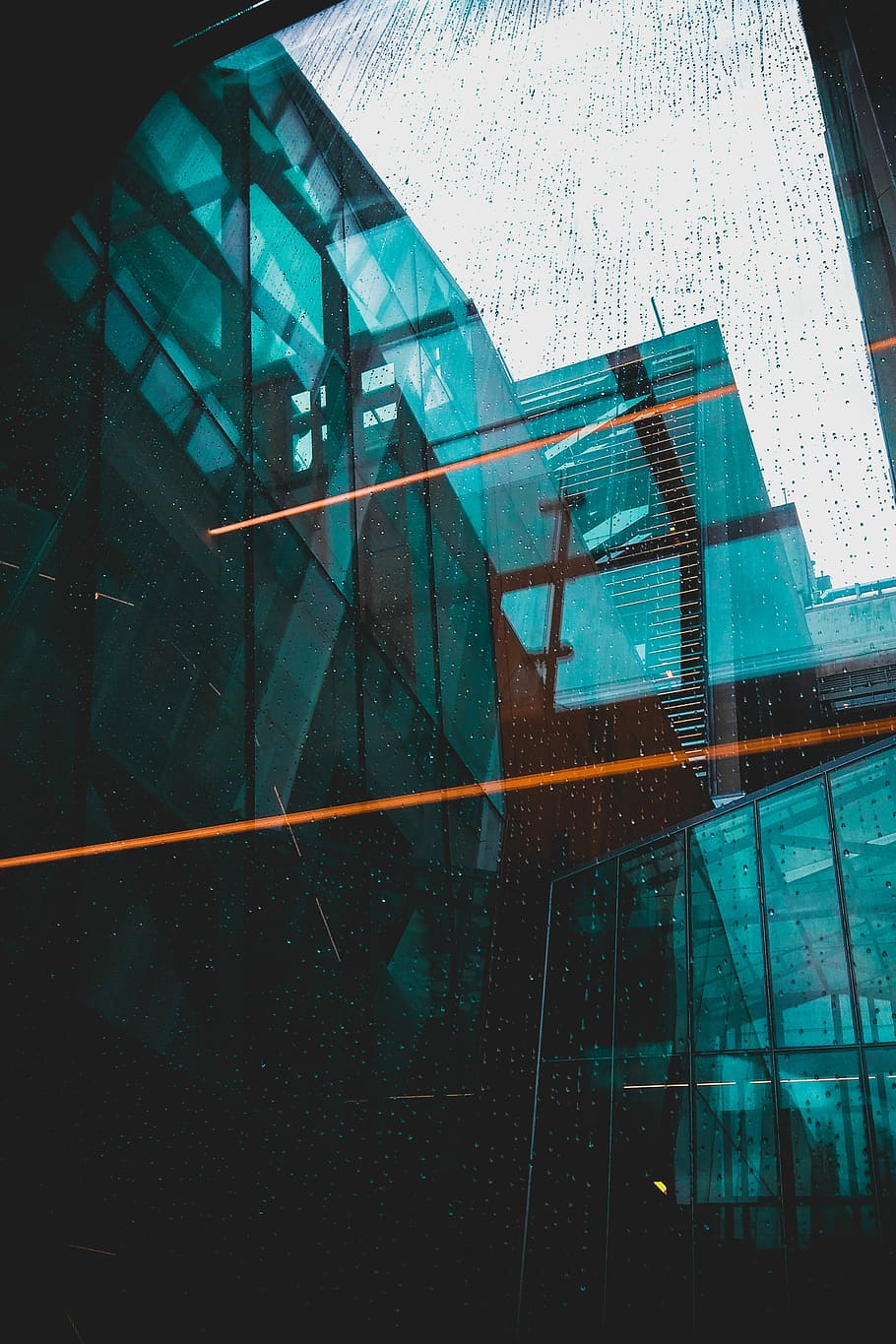 low angle photo of glass building, window, reflection, architecture HD wallpaper