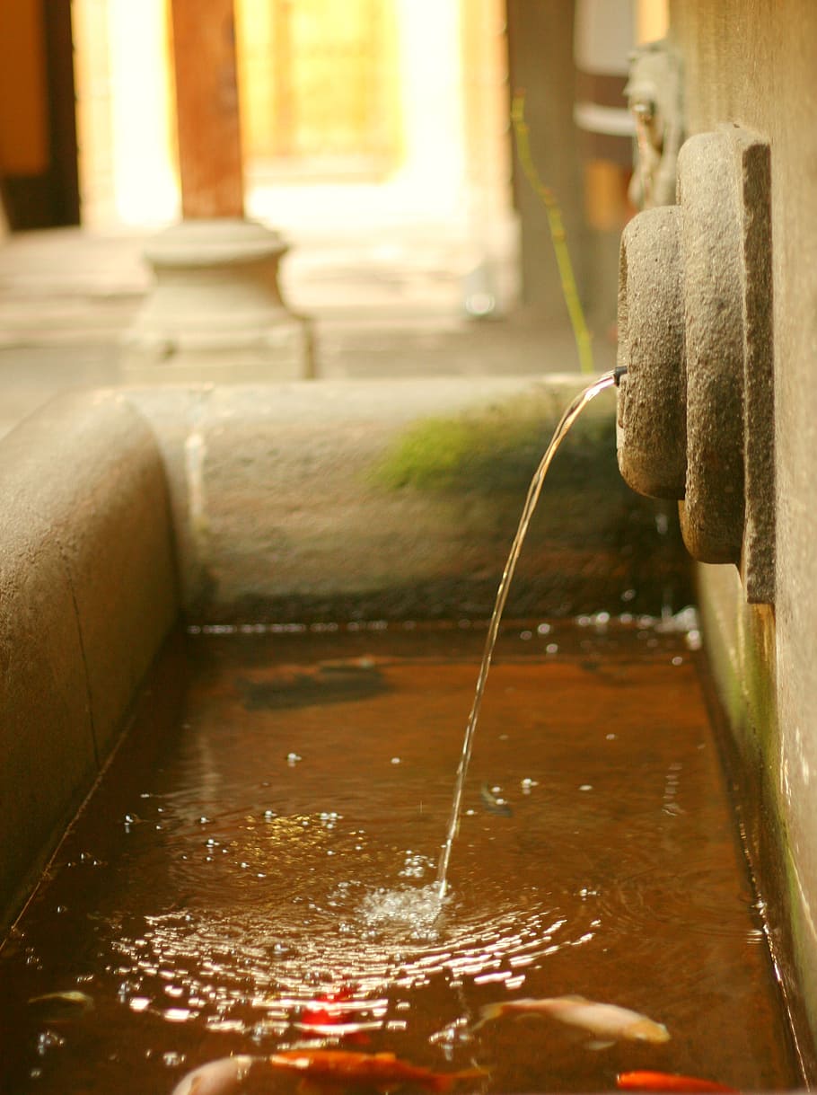 source, water, stone, cano, jets, no people, architecture, focus on foreground HD wallpaper
