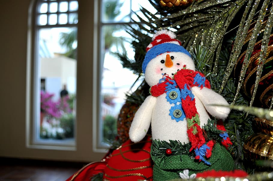 snowman, winter, christmas, holiday, celebration, representation HD wallpaper
