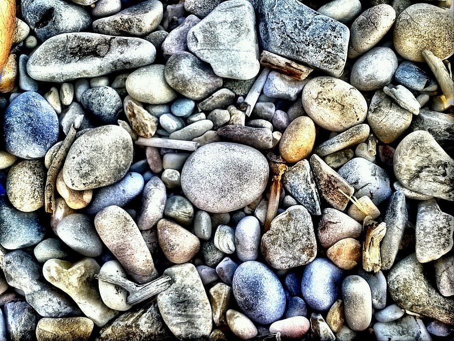 Stones, Mosaic, Texture, pebble, full frame, large group of objects HD wallpaper