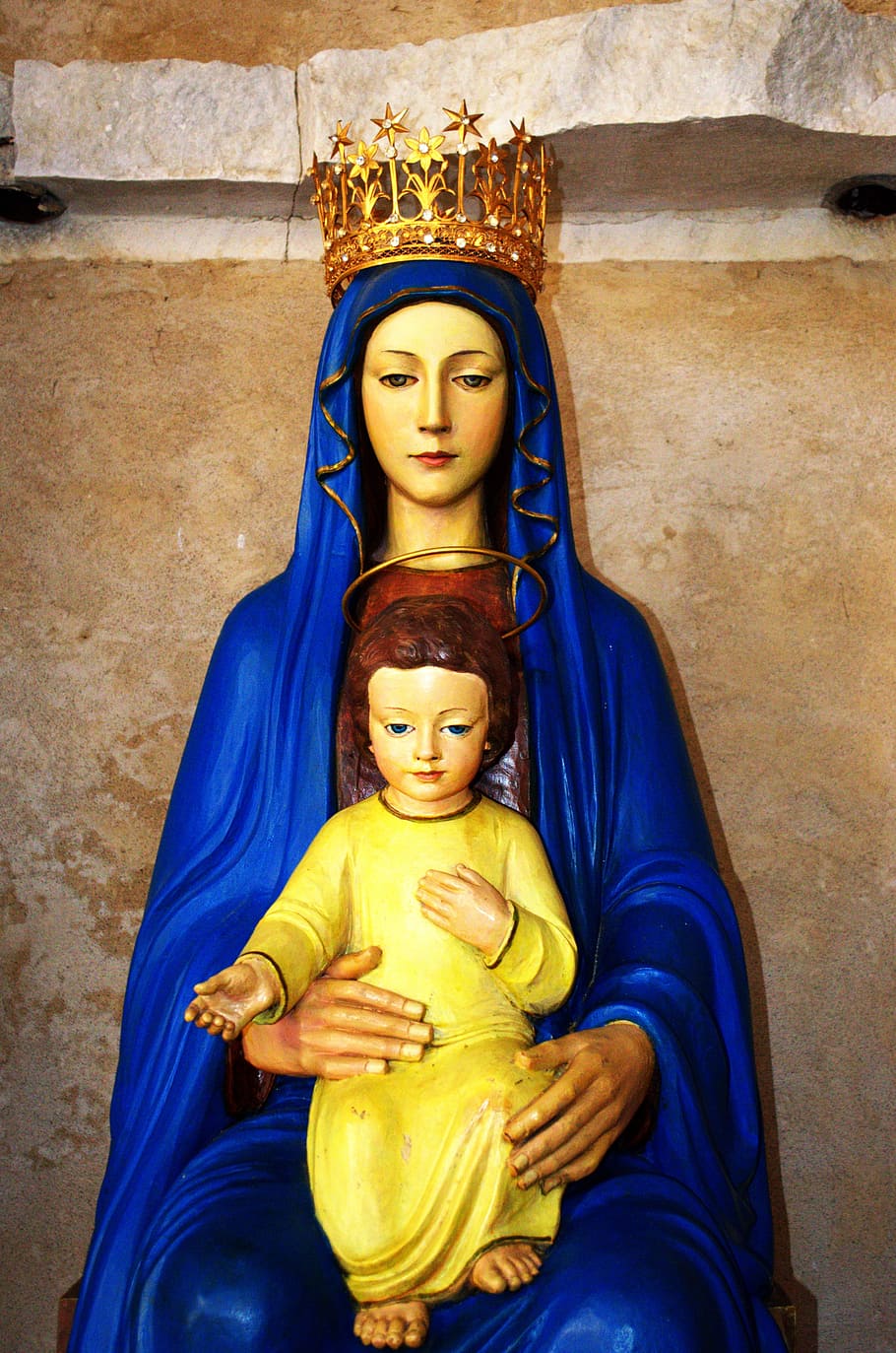 Mother Mary statue, madonna, sculpture, figure, woman, mother of god