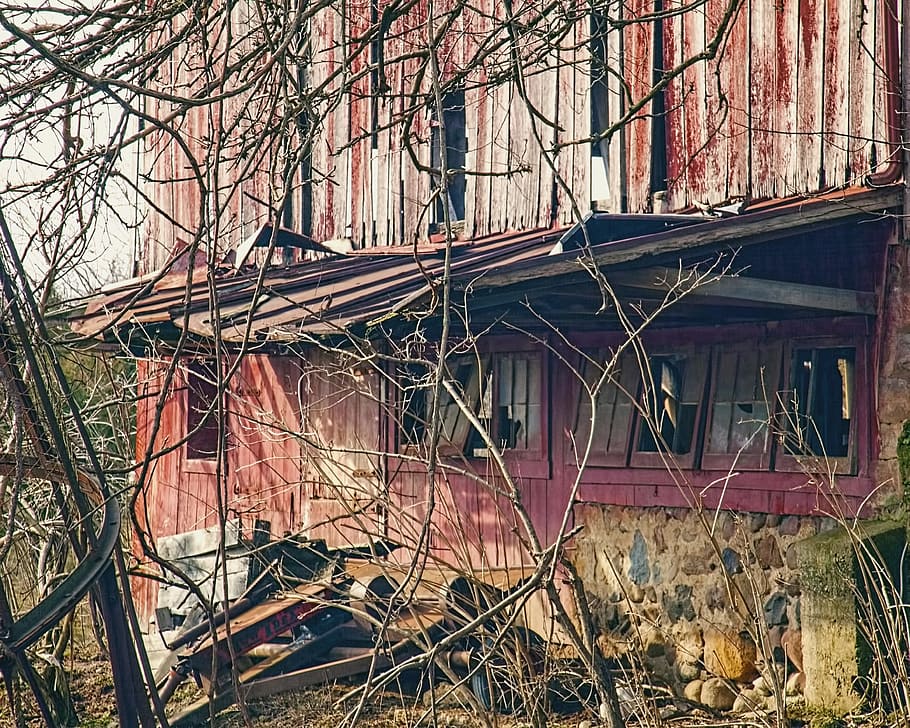 barn, barns, rustic, art, digital art, artistic, textured, ohio HD wallpaper