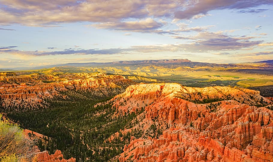 bird's-eye view photography of mountain range, Grand Canyon, nature HD wallpaper
