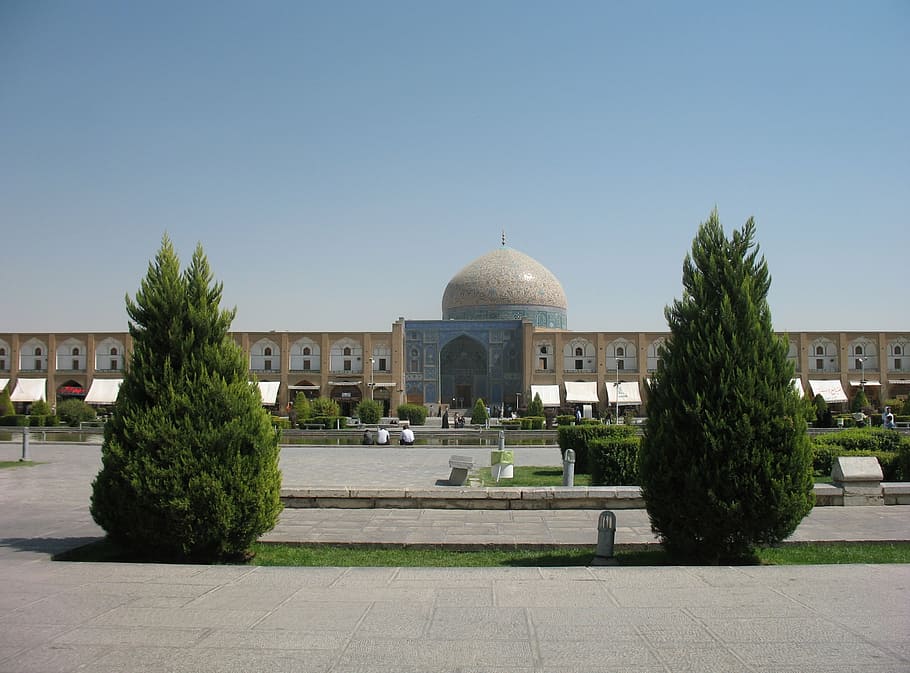 isfahan, imam square, mosque, islam, architecture, dome, famous Place HD wallpaper