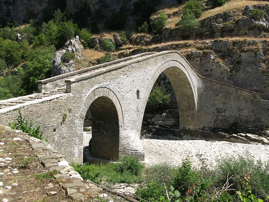 Stone Bridge, Greece, Epirus, architecture, traditional, zagori HD wallpaper