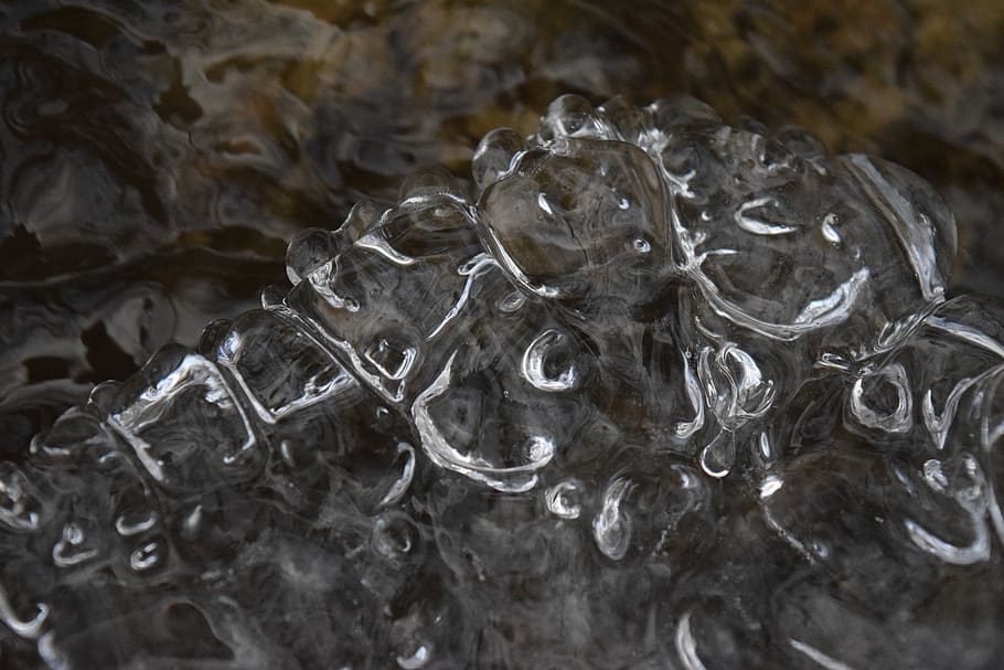 nature, ice, river, close-up, no people, high angle view, full frame HD wallpaper