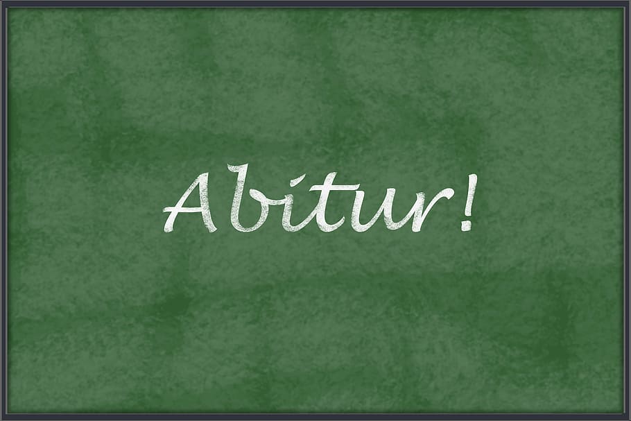 Abitur! written on green board, graduation, conclusion, school, HD wallpaper