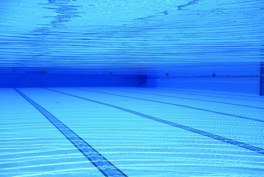 swimming pool ground, water, blue, outdoor pool, underwater, no people, HD wallpaper