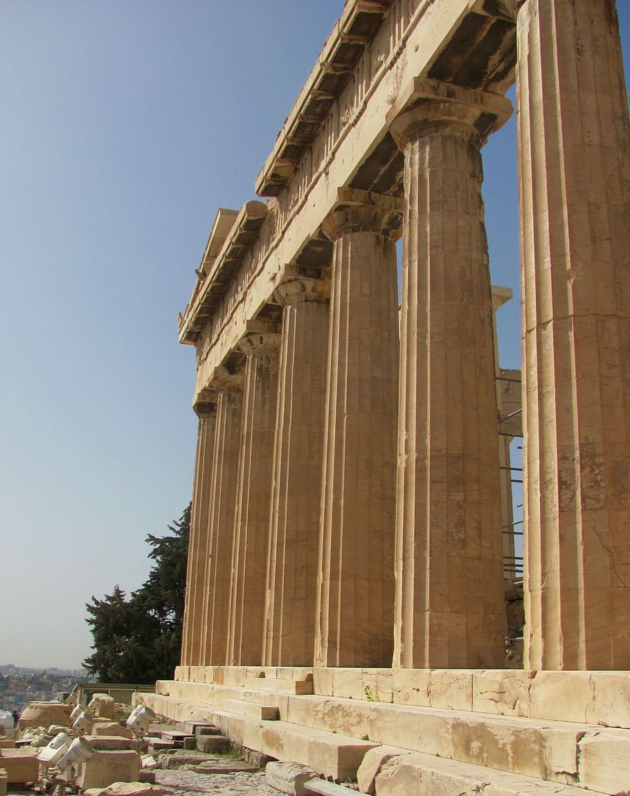Parthenon, Greece, Acropolis, architectural column, architecture HD wallpaper