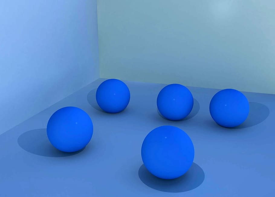 Space, Ball, Background, Form, Light, abstract, blue, no people HD wallpaper