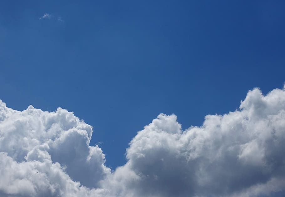 close-up photo of white clouds, clouded sky, fair weather clouds, HD wallpaper