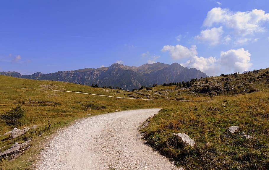 trail, road, mountain, lessinia, veneto, italy, nature, landscape HD wallpaper