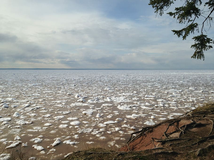 Lake Superior, Ice, Water, Shore, nature, landscape, scenic, HD wallpaper