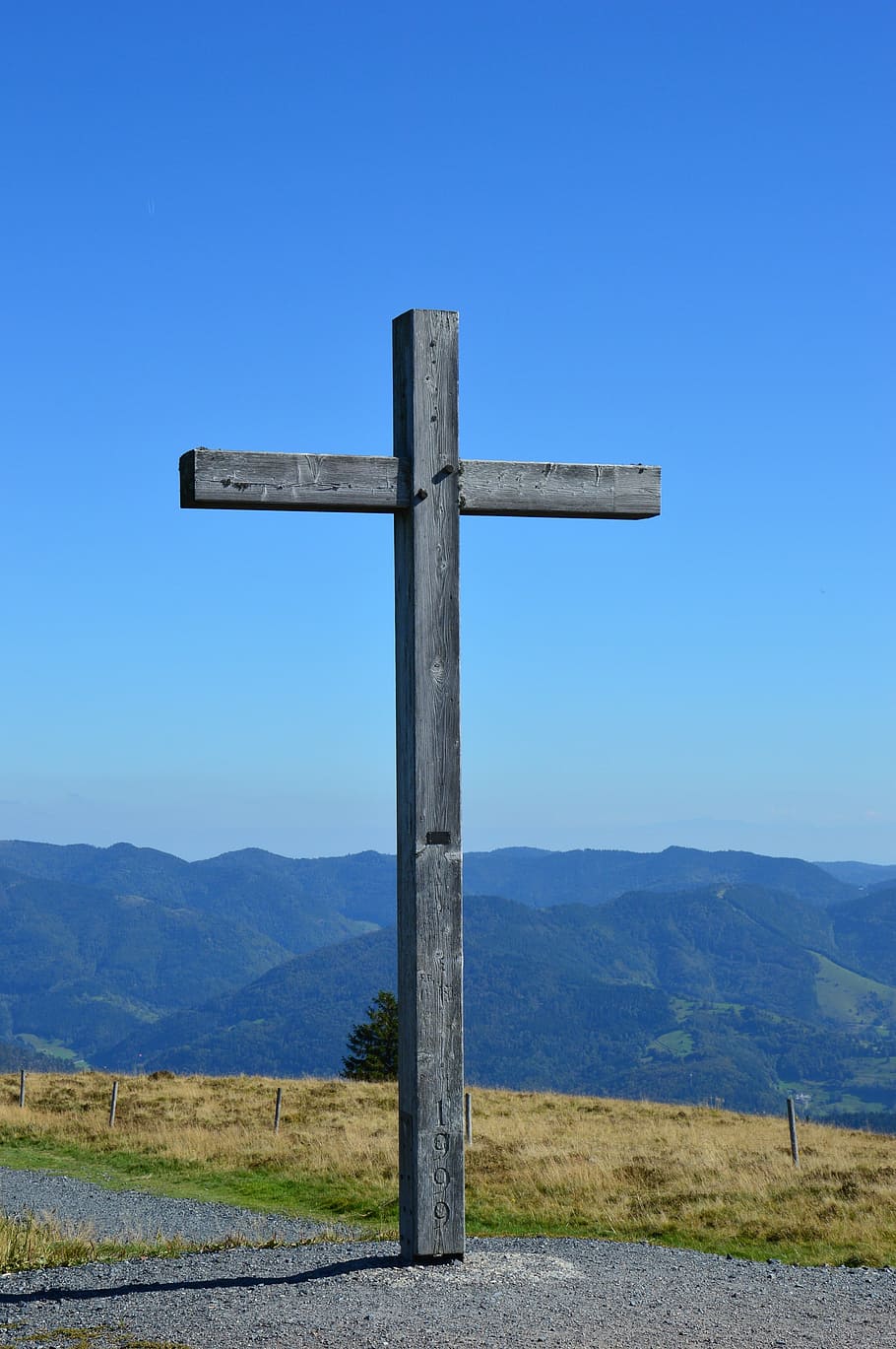 belchen, summit, black forest, religion, cross, sky, spirituality HD wallpaper