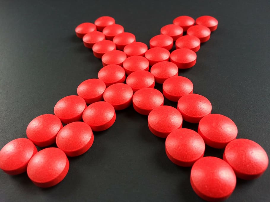 Hd Wallpaper Round Red Medication Pill, Round Red Tablet