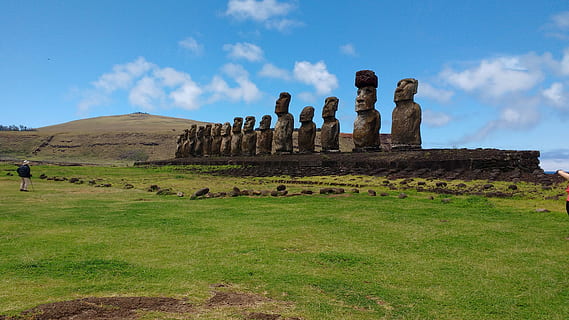 Moai Statues, easter, island, chile, rapa, nui, south, tourism HD wallpaper