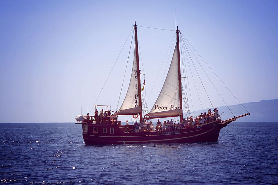 ship, sea, waters, boot, sail, sailing boat, nautical, travel HD wallpaper