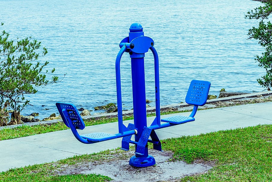 Sport, Exercise, Open Air, blue, no people, grass, water, day HD wallpaper