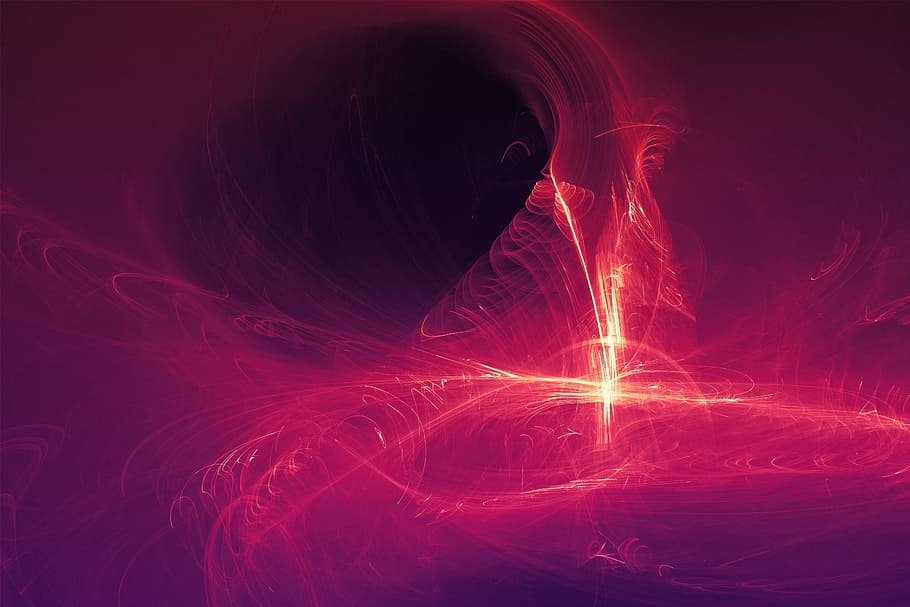 red wave light digital wallpaper, background, abstract, abstract background HD wallpaper