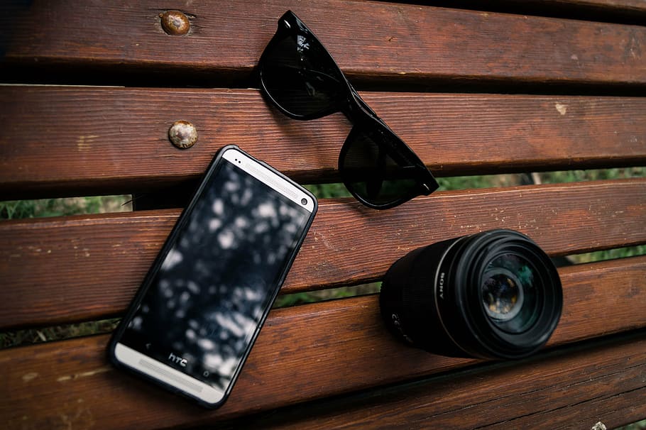 bench, eyewear, HTC, lens, mobile phone, smartphone, sunglasses HD wallpaper
