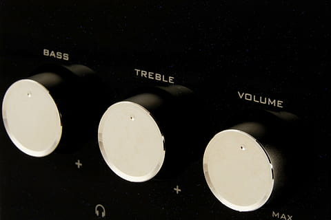black and gray stereo equalizer, volume, bass, tweeter, controller HD wallpaper