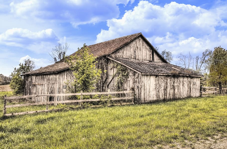 barn, rustic, barns, ohio, digital art, rural, scenic, country HD wallpaper