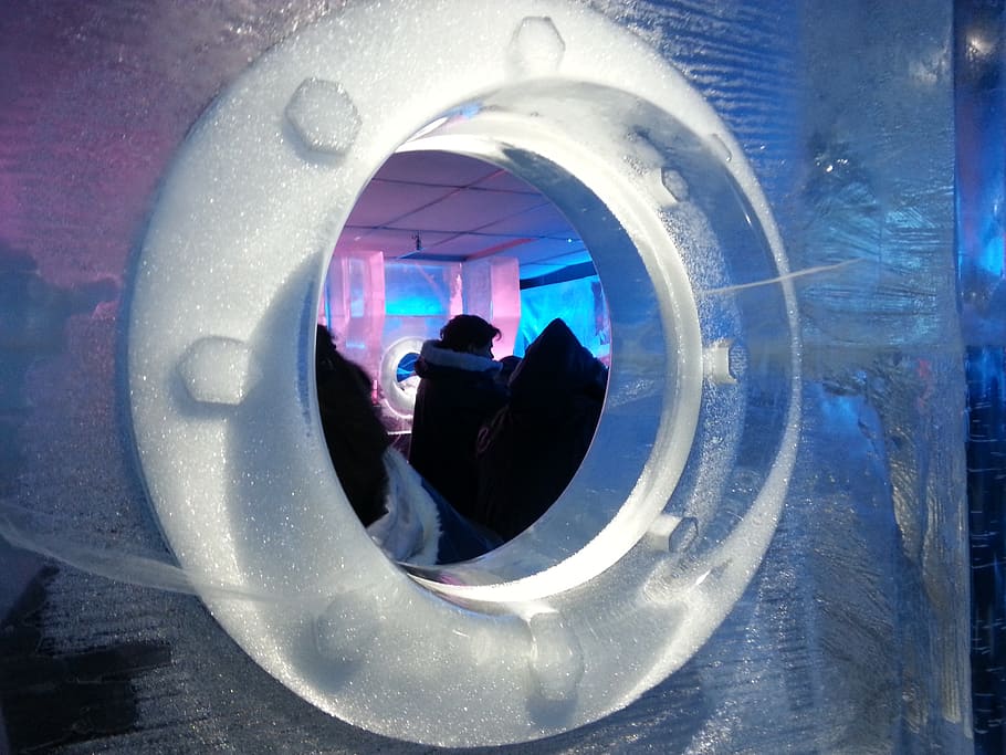 eisbar, ice, glacier, cold, blue, frozen, winter, ice sculpture HD wallpaper